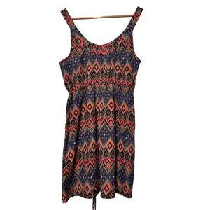 I LOVE H81 Los Angeles Womens Medium‎ Multicolor Diamond Print Dress Sleeveless
